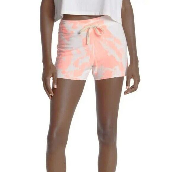 Sundry Women Tie Dye Neon Rayon Drawstring Cutoff Comfort Shorts Size 2 / Medium - Picture 1 of 5